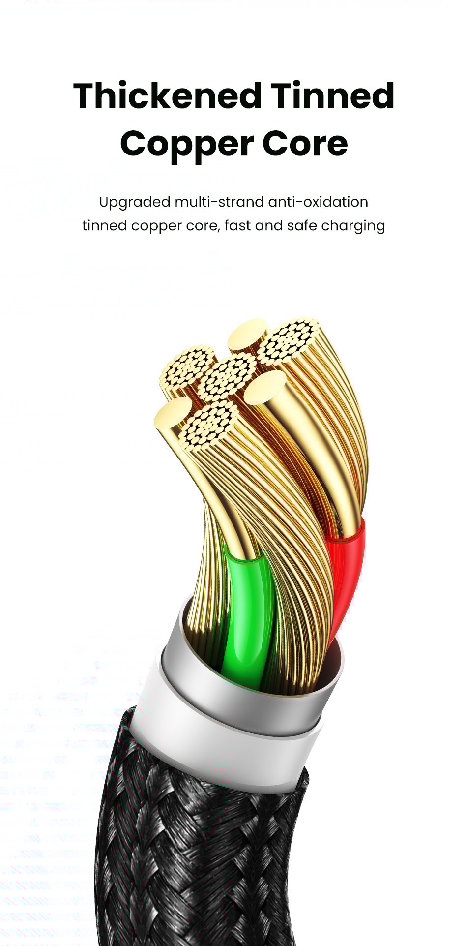 Cáp sạc nhanh Usams SJ729 30W Type-C to Lightning SY Series - Chi tiết các chi tiết nhỏ