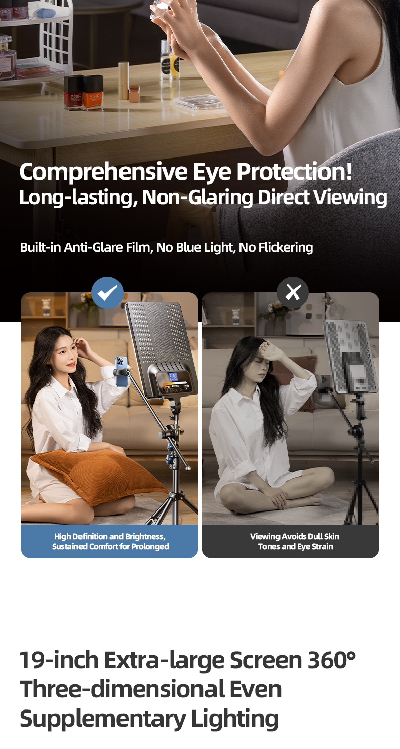 Sử dụng trong livestream Đèn Live Stream Rtako AR GTB-P300T 19inch