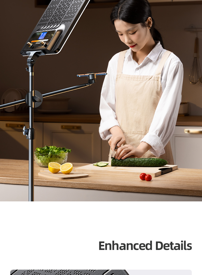 Sử dụng trong không gian nhỏ Đèn Live Stream Rtako AR GTB-P300T 19inch