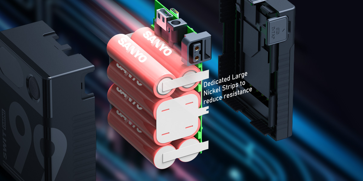 Pin SWIT OMNI 99S, cell pin Sanyo cao cấp