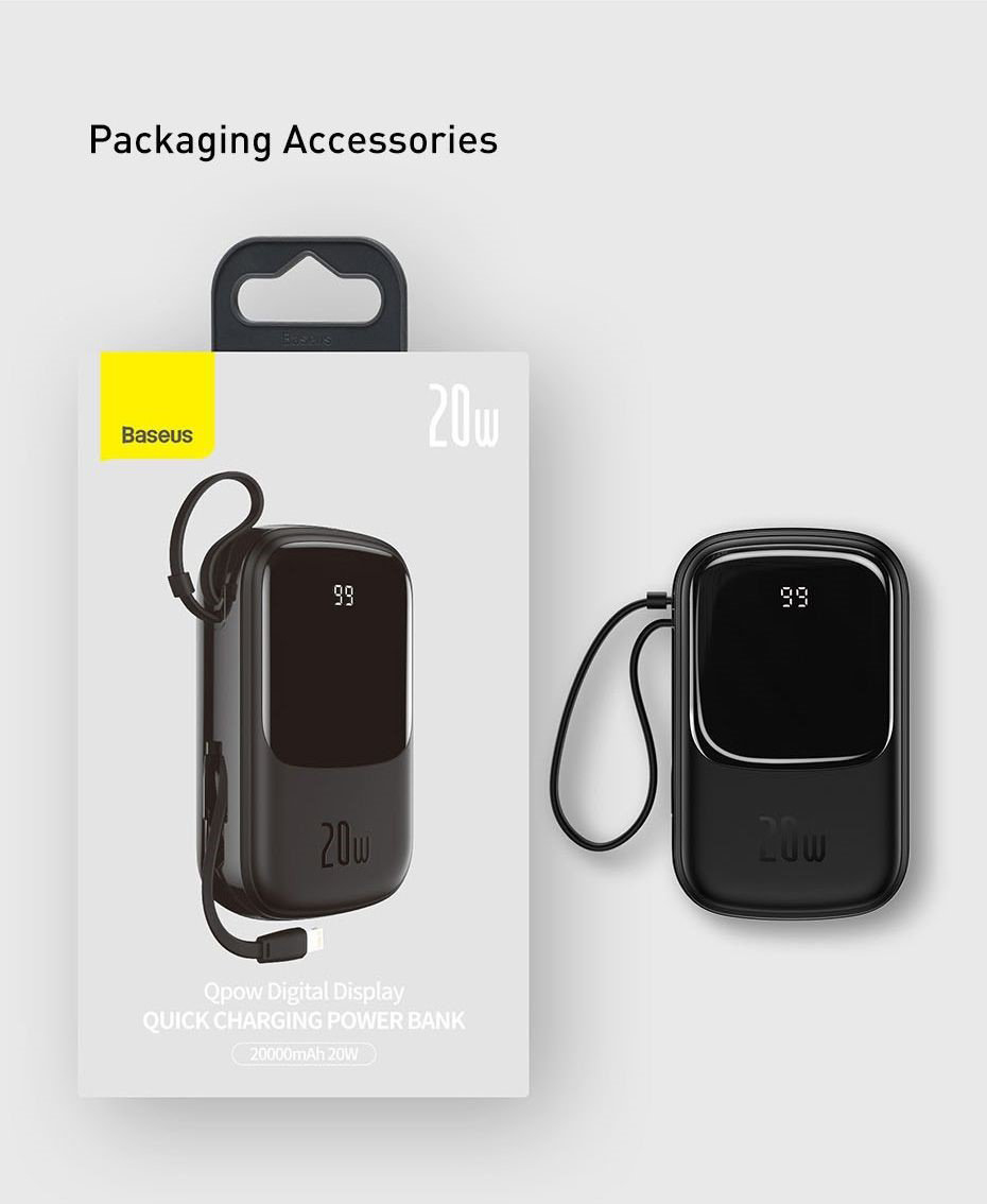 Sạc dự phòng Baseus Qpow 20000mAh 20W 22.5W