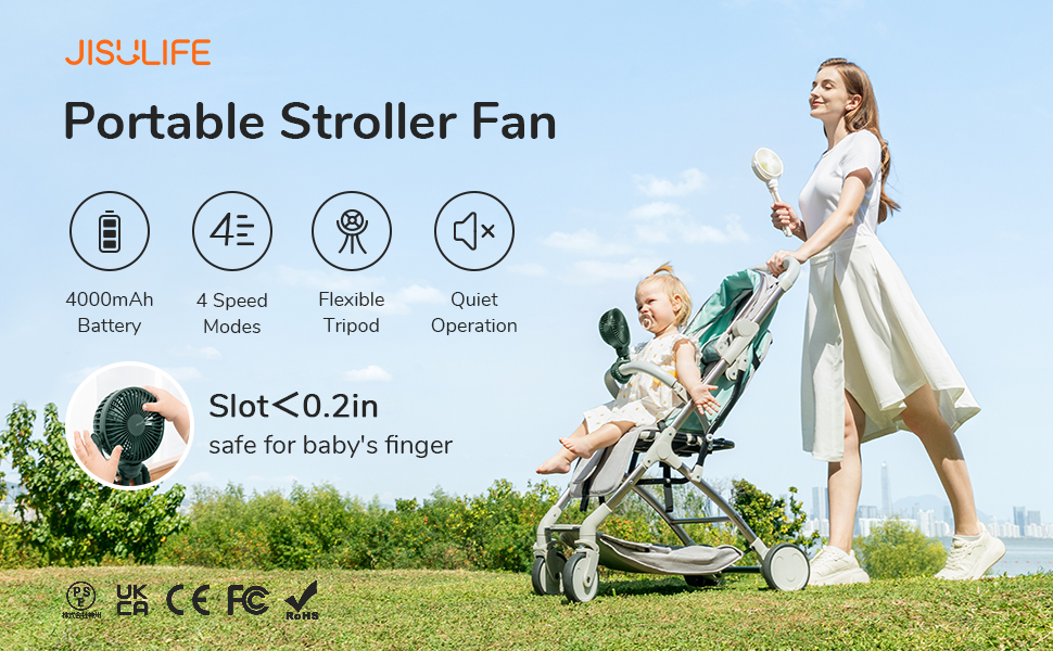 chube Quạt chân đế Jisulife FA40A uốn cong 360 độ