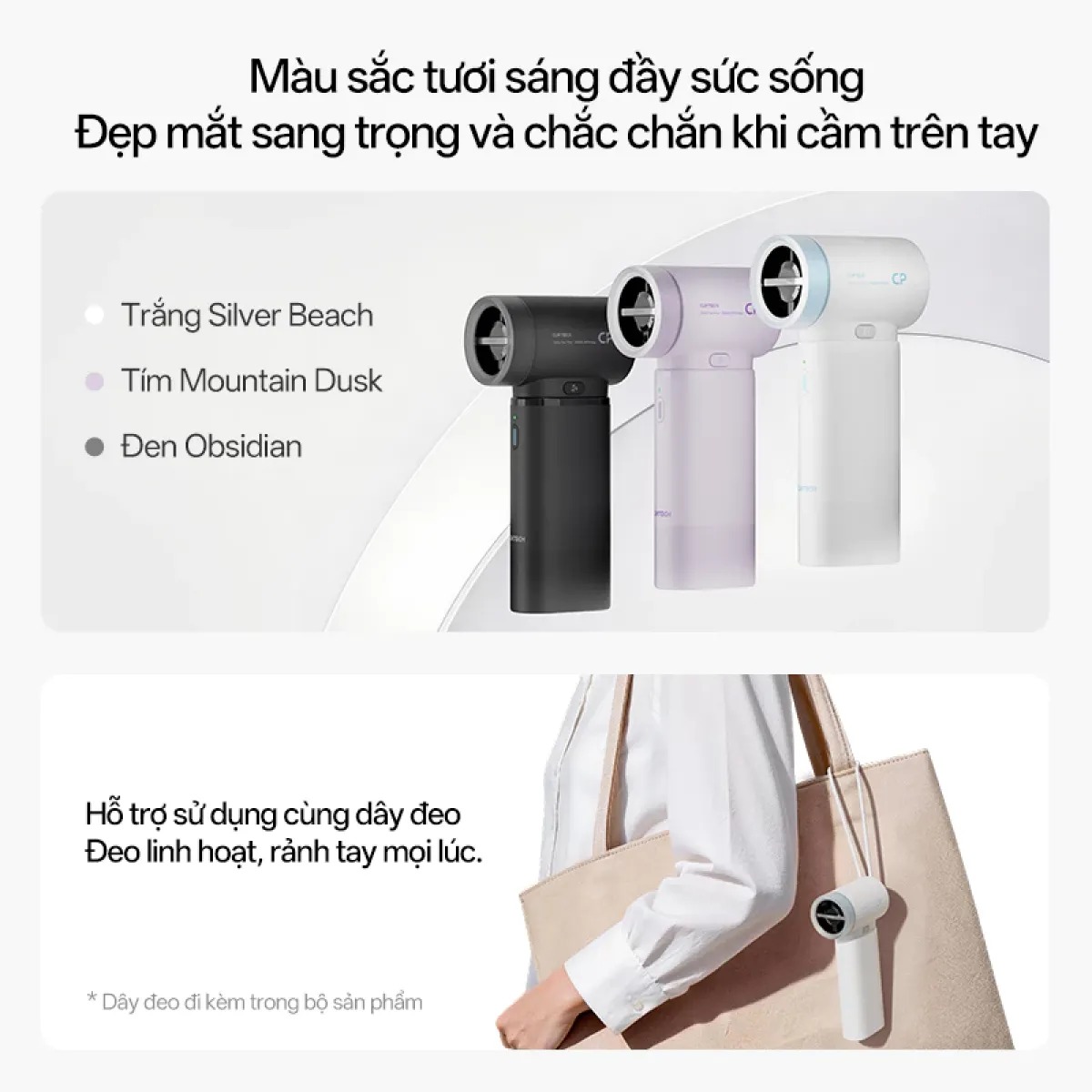 Khả năng hoạt động bền bỉ đến 37 giờ của quạt di động Cuktech 10000mAh