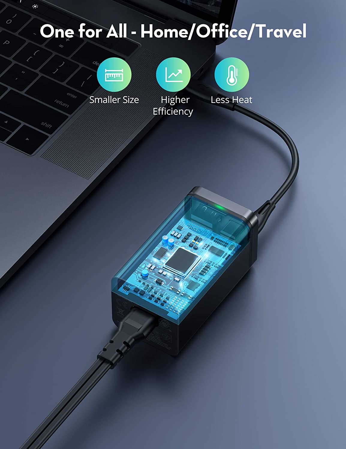 Sạc RAVPower RP-PC136 Type-C PD 65W QC 3.0