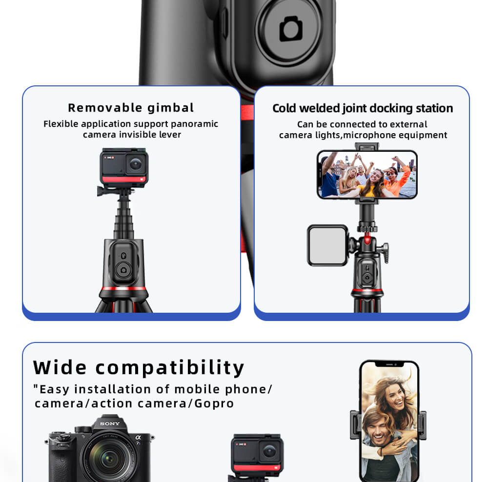 chube Gậy chụp ảnh tích hợp Tripod Rtako C03 chân bạch tuột