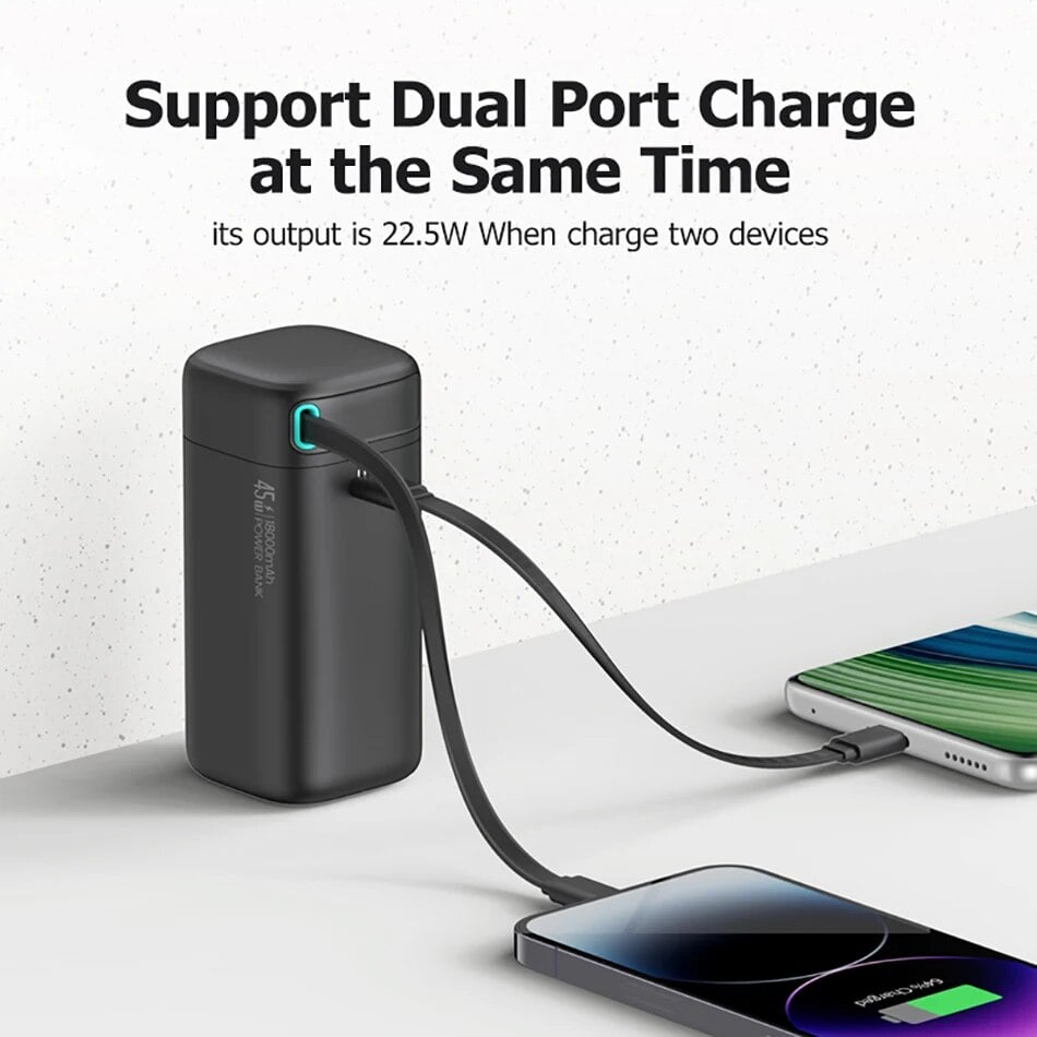 chube Pin Sạc Dự Phòng USAMS Magnetic 45W IP-PD 18000mAh