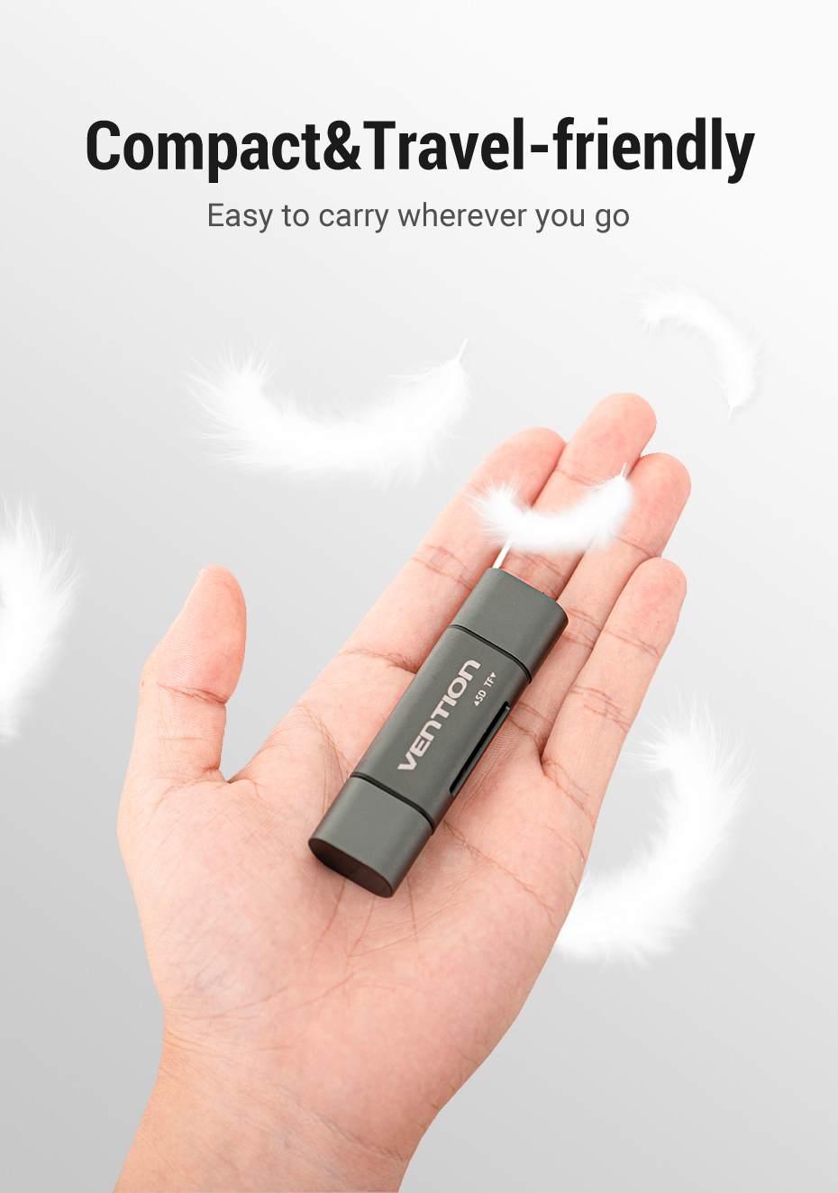 Đầu Đọc Thẻ Nhớ OTG 2 in 1 VENTION CCH