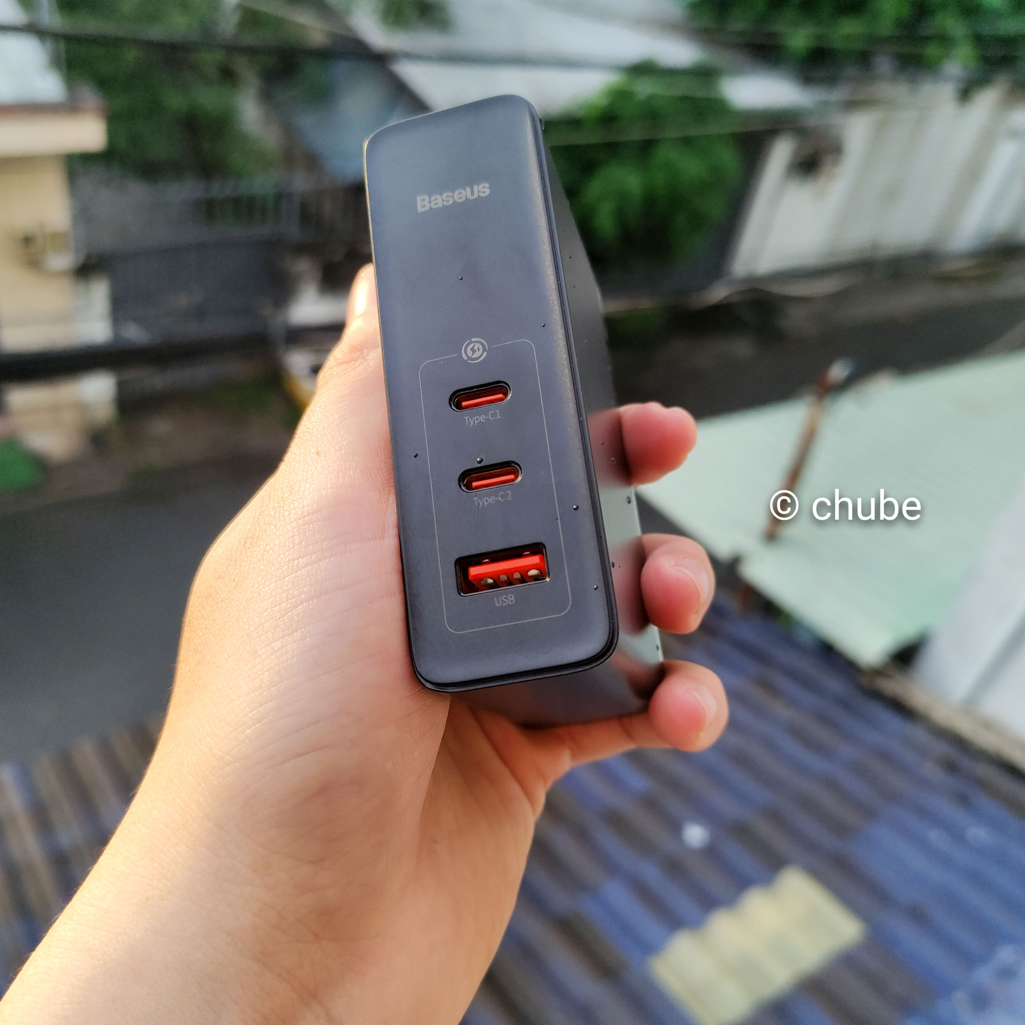 Củ sạc nhanh Baseus GaN5 Pro 140W, Type-C and USB-A ports