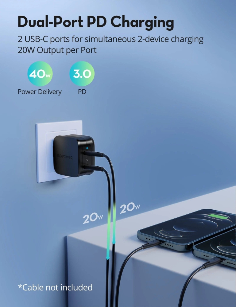 Củ sạc nhanh RAVPower RP-PC152 40W