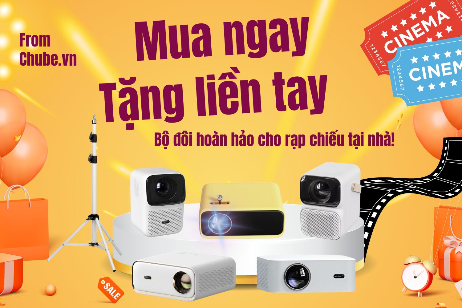 Khuyến mãi máy chiếu Wanbo tại Chube.vn
