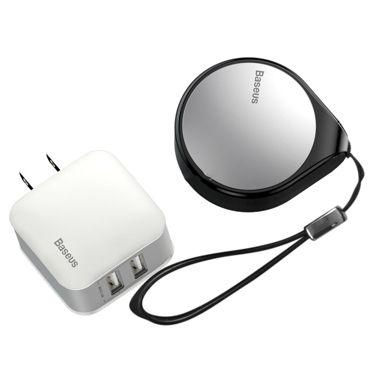 Bộ sạc du lịch USB kép Baseus 2.4A Letour với cáp sạc 3 trong 1 - Hình ảnh 1