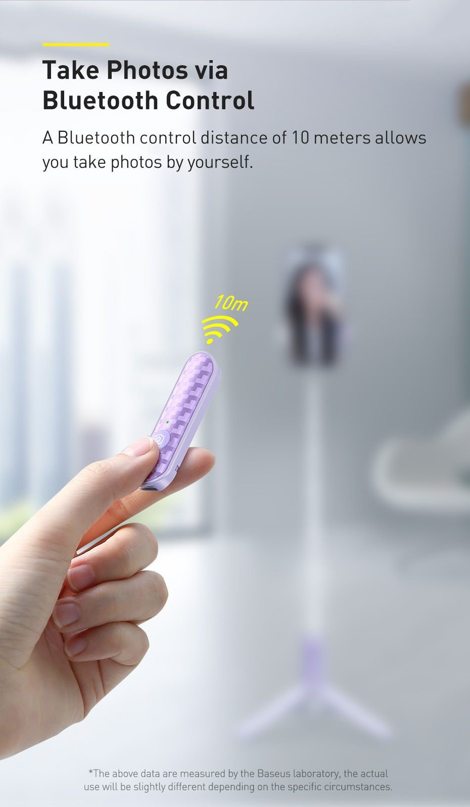 Gậy selfie tích hợp nút chụp bluetooth Baseus Traveler