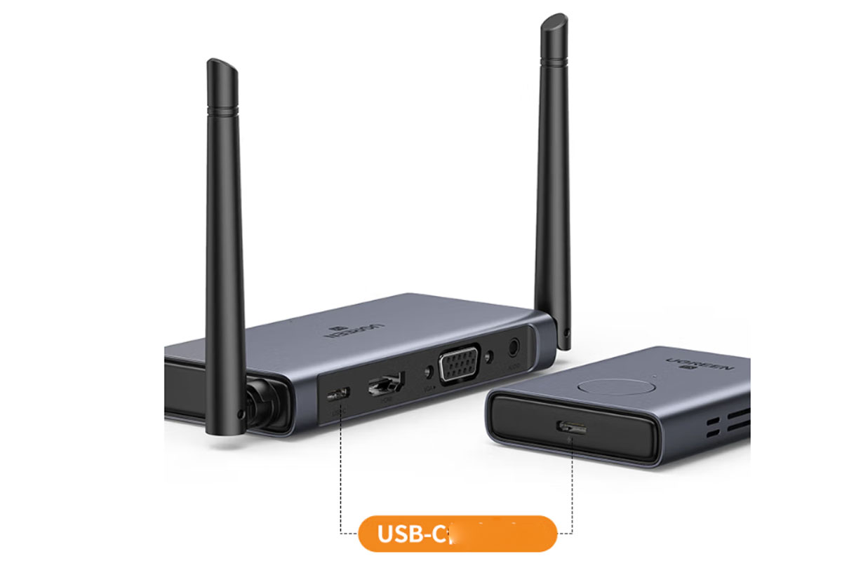 Bộ cast không dây HDMI+VGA 50m Ugreen 50633A