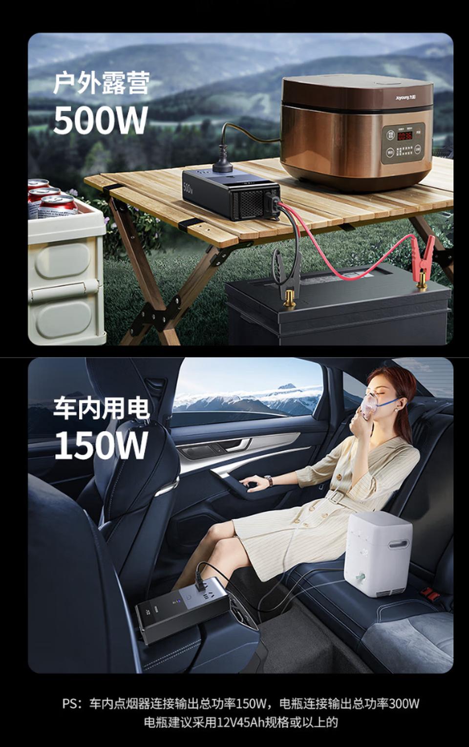 Ứng dụng bộ kích điện UGREEN 500W cấp nguồn cho nồi cơm điện mini, laptop và thiết bị dã ngoại