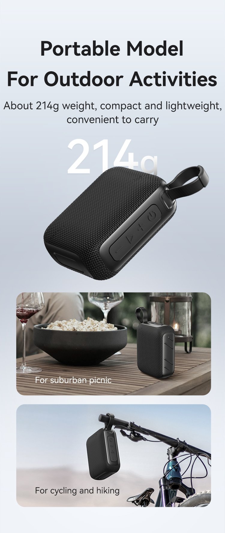 chube Loa Bluetooth di động Usams YX015 BT5.3 Wireless Speaker