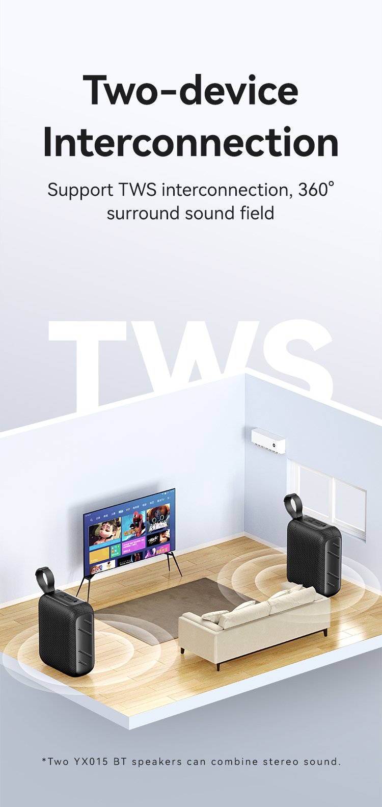 chube Loa Bluetooth di động Usams YX015 BT5.3 Wireless Speaker