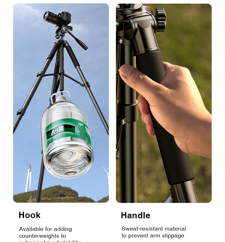 chube Tripod chuyên nghiệp máy ảnh, điện thoại Rtako VT-860S 1.7M