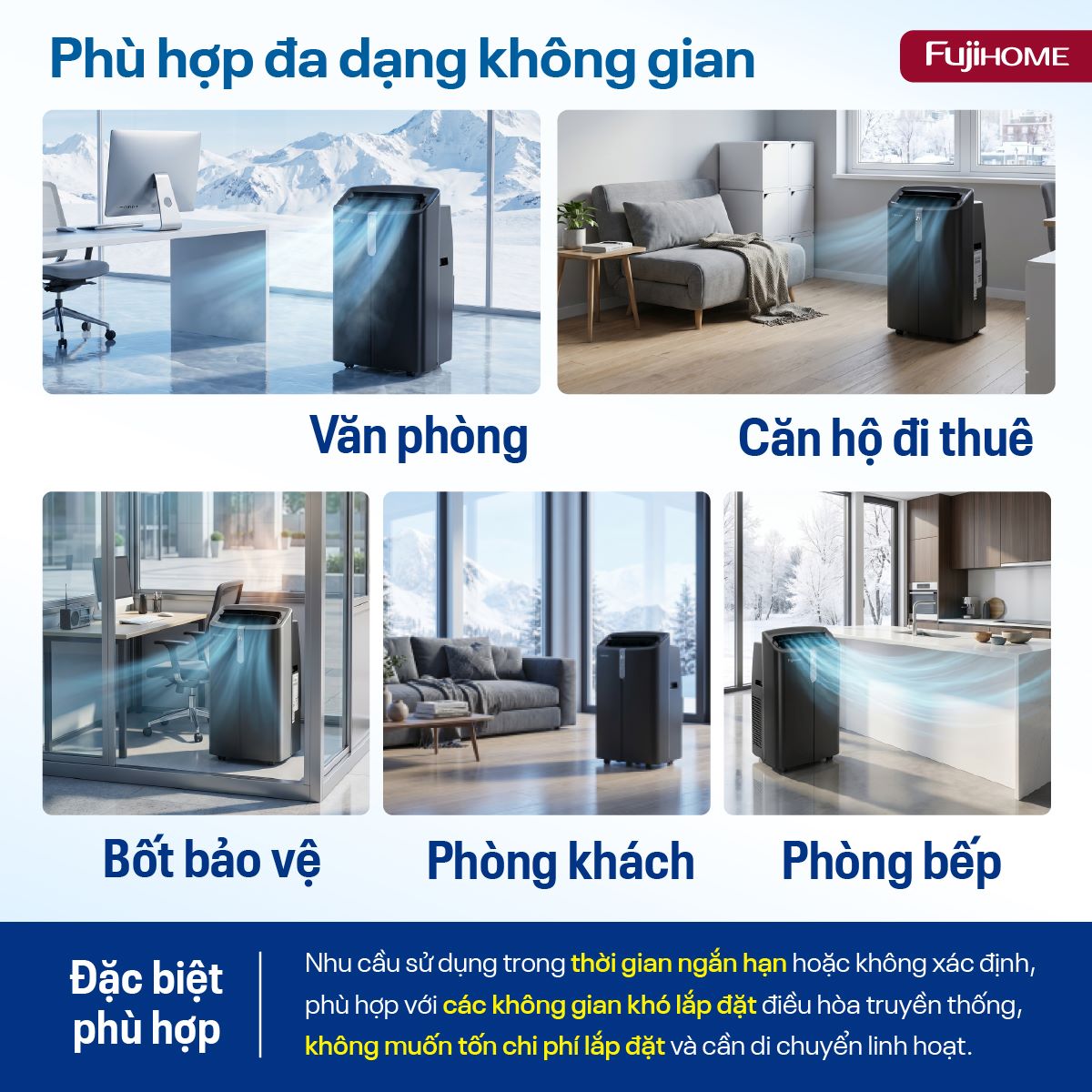 Điều hòa di động Fujihome PAC12PRO – Điều hòa di động Fujihome PAC12PRO INVERTER Linh hoạt, làm lạnh nhanh – ảnh 4