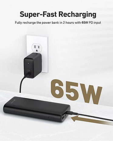 Pin dự phòng Mazer Infinite.BOOST ULTRA.POWER PD 65W Laptop Portable Charger - Sạc nhiều thiết bị cùng lúc