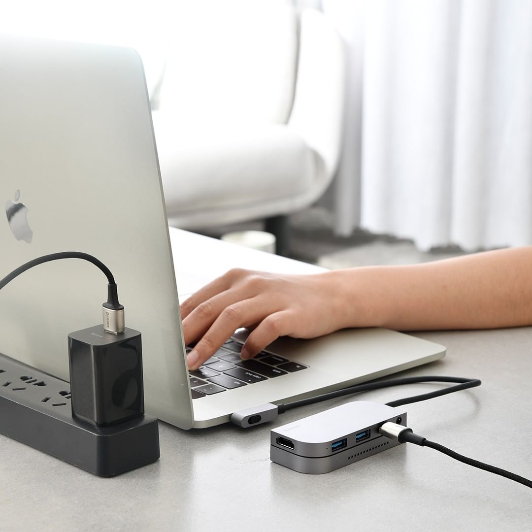 Hub chuyển Baseus Bend Angle cho iPad/laptop/điện thoại - chube.vn