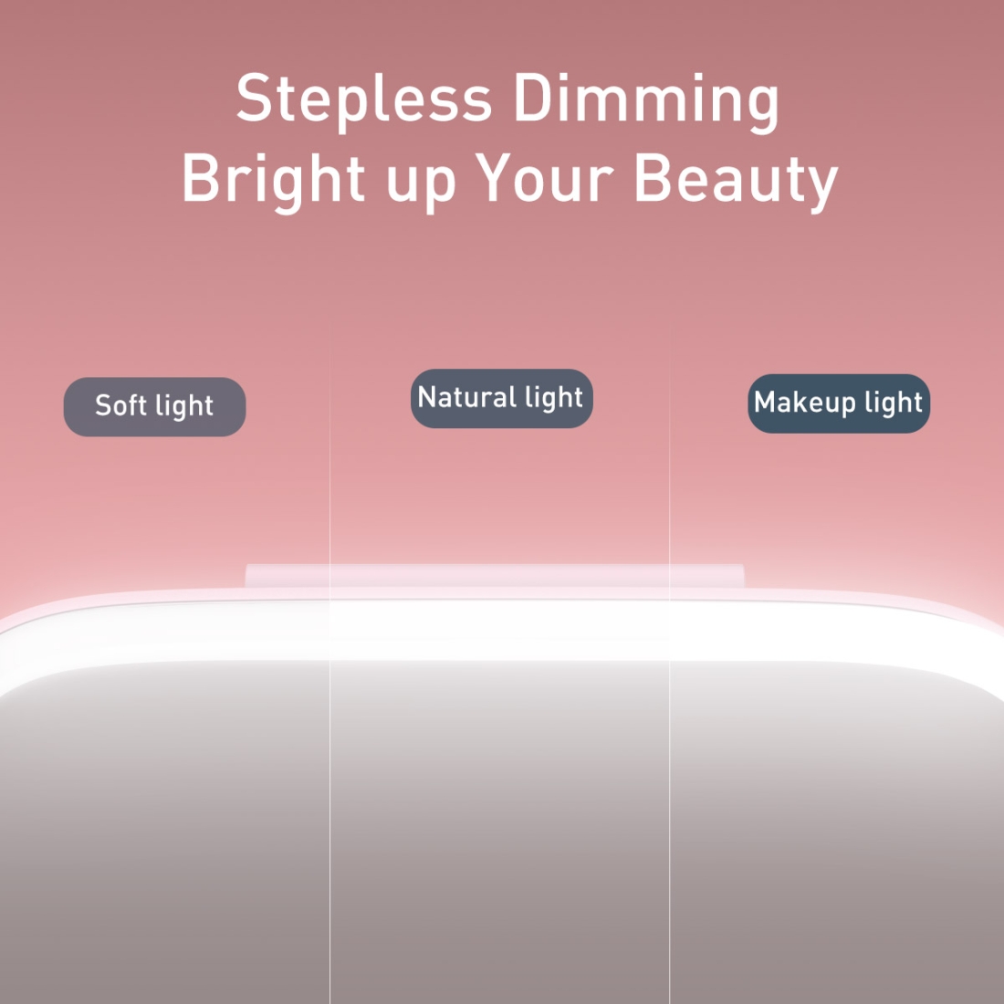 Gương trang điểm thông minh Baseus Delicate Queen Car Touch-up Mirror - Trắng