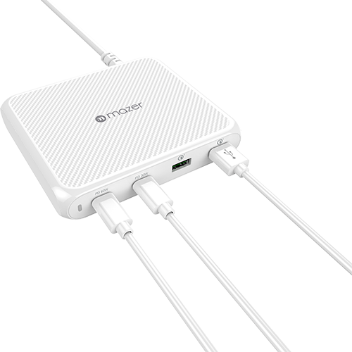 Cổng Chuyển Đổi MAZER USB-Qc3.0 X 2 + USB-C X 2 - Tương thích toàn cầu