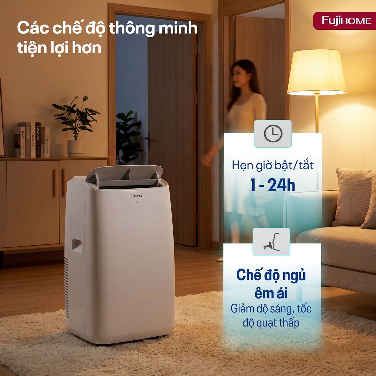 Điều hòa di động Fujihome PAC12N – Điều hòa di động thế hệ mới, điều khiển thông minh - cửa gió lớn Fujihome PAC12N – ảnh 6