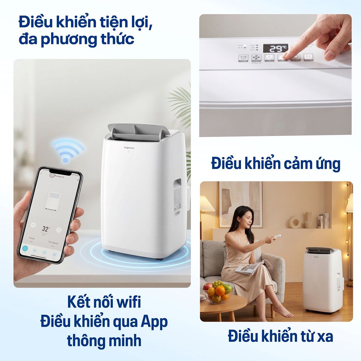 Điều hòa di động Fujihome PAC12N – Điều hòa di động thế hệ mới, điều khiển thông minh - cửa gió lớn Fujihome PAC12N – ảnh 8