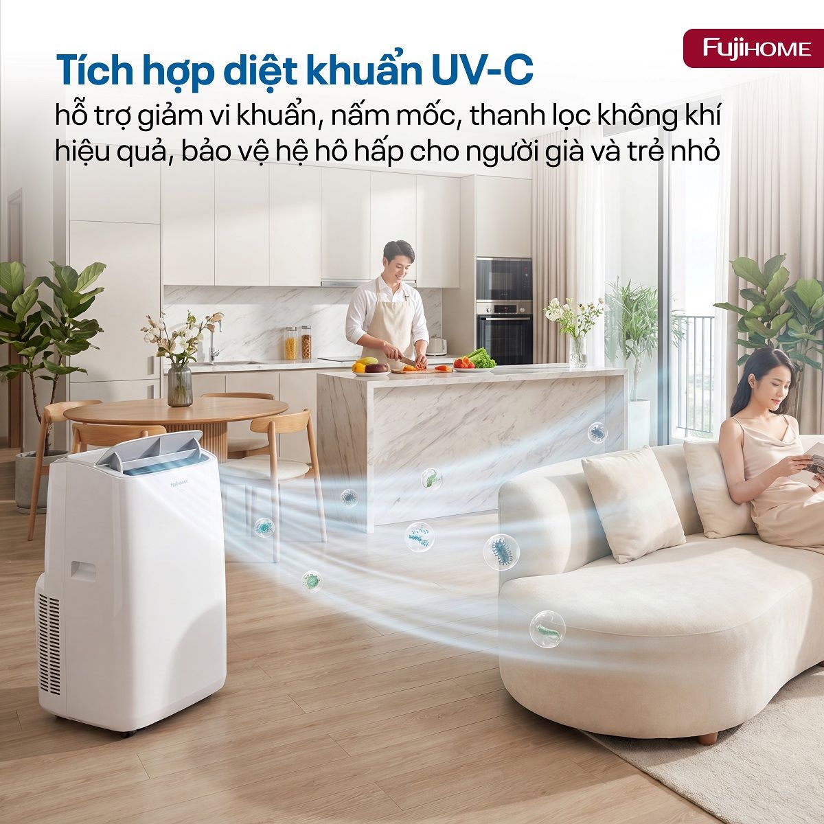 Điều hòa di động Fujihome PAC12N – Điều hòa di động thế hệ mới, điều khiển thông minh - cửa gió lớn Fujihome PAC12N – ảnh 4