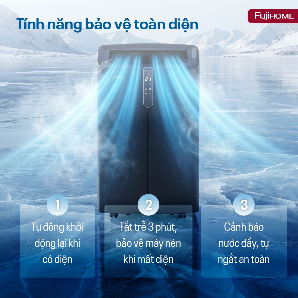 Điều hòa di động Fujihome PAC12PRO – Điều hòa di động Fujihome PAC12PRO INVERTER Linh hoạt, làm lạnh nhanh – ảnh 9