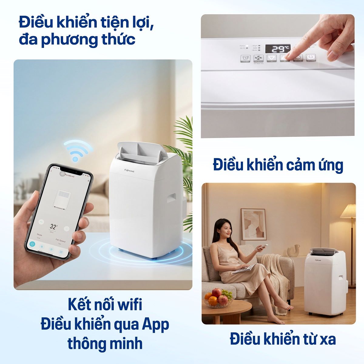 Điều hòa di động thế hệ mới, điều khiển thông minh - cửa gió lớn Fujihome PAC14N – Điều hòa di động Fujihome PAC14N, ảnh 7
