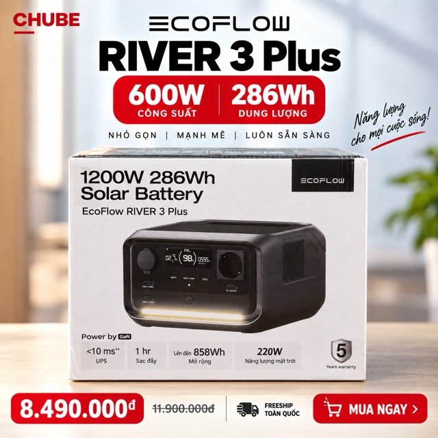 Trạm sạc dự phòng Ecoflow river 3