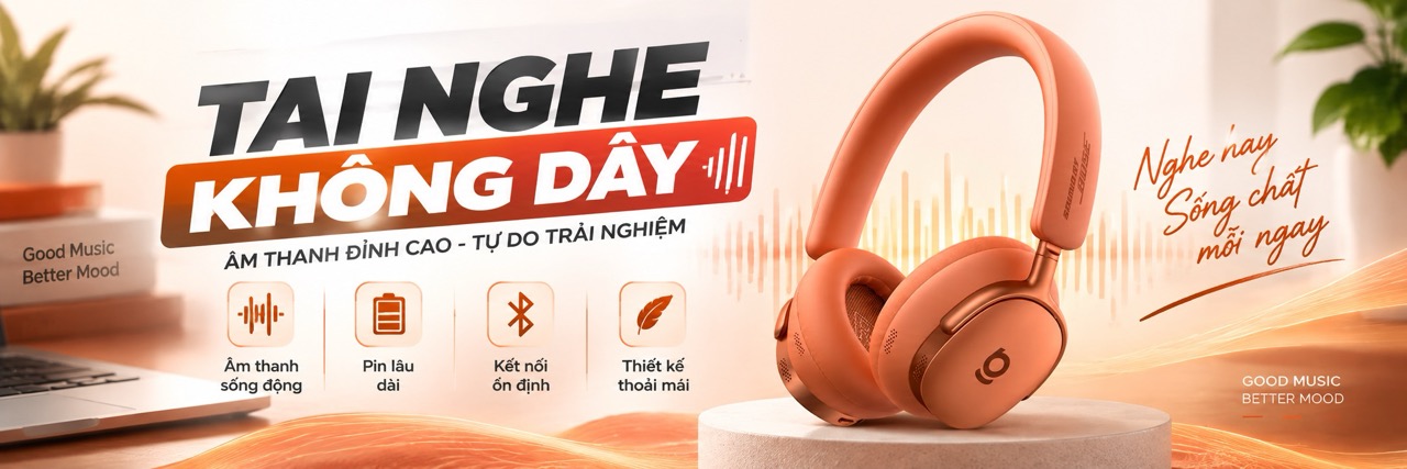 Tai nghe bluetooth không dây âm thanh chất lượng cao chính hãng