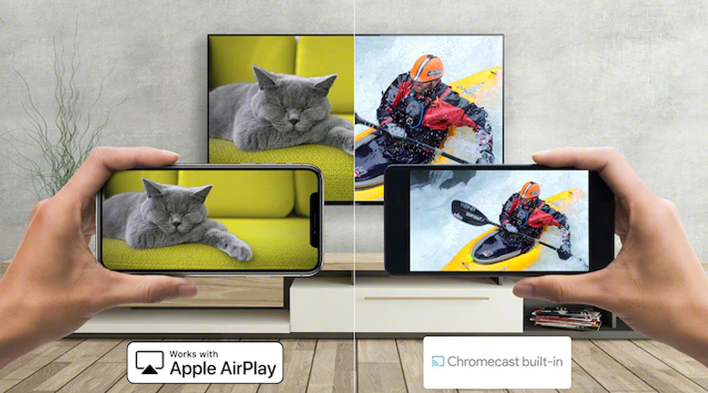 Tivi LED Sony KD-65X95J - Dễ dàng chia sẻ màn hình điện thoại lên tivi qua tính năng Chromecast và AirPlay 2