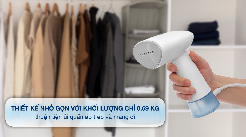 Bàn là hơi nước cầm tay Philips Series 1000 980W STH1000/10 - Công suất 980W, làm nóng chỉ trong 35 giây
