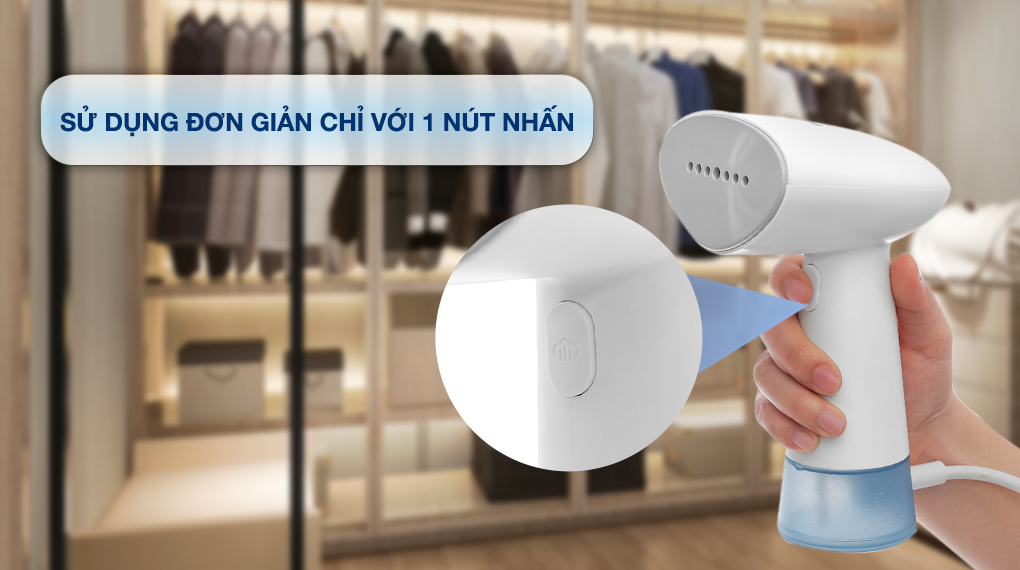 Bàn là hơi nước cầm tay Philips Series 1000 980W STH1000/10 - Diệt khuẩn, khử mùi hiệu quả