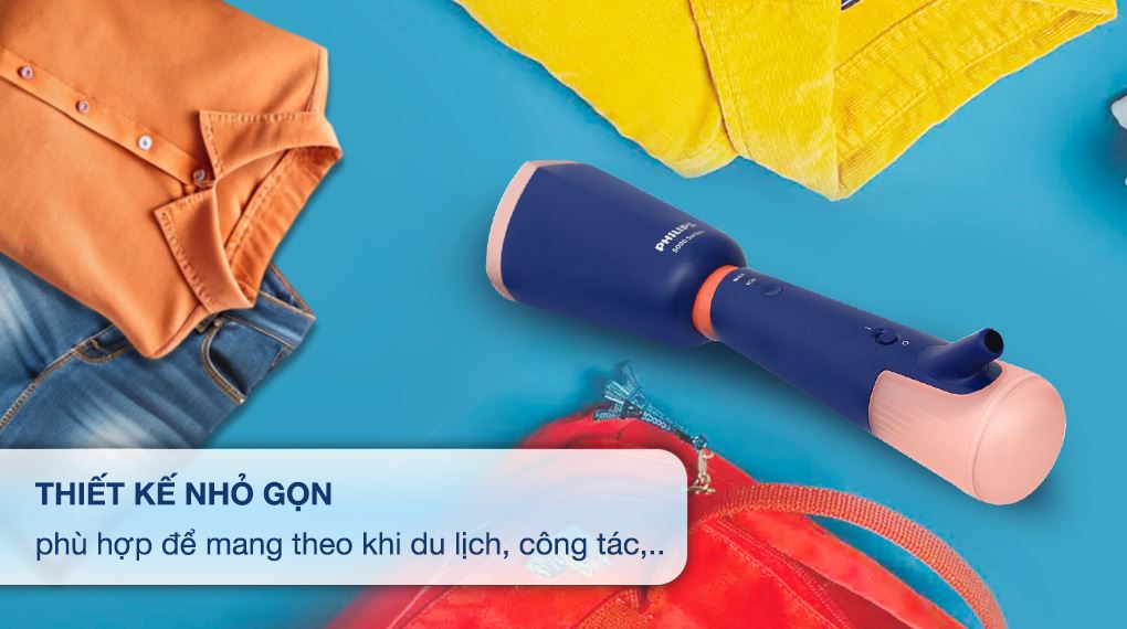 Bàn là hơi nước cầm tay Philips Series 5000 1400W STH5030/20 - 2 bình nước 120ml và 200ml linh hoạt