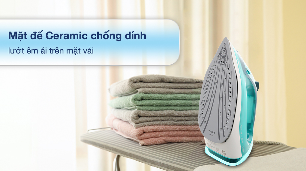 Bàn là hơi nước Philips Series 3000 2400W DST3030/70 - Bình chứa nước 300ml, ủi liên tục lâu dài