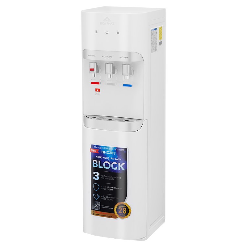 Cây nước nóng lạnh hút bình Hòa Phát HHC383 - Làm lạnh bằng Block, lạnh sâu và bền bỉ