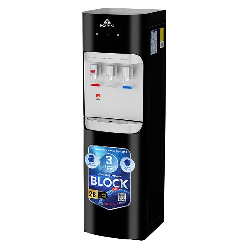 Cây nước nóng lạnh hút bình Hòa Phát HHC385 - Làm lạnh bằng Block, lạnh sâu và bền bỉ