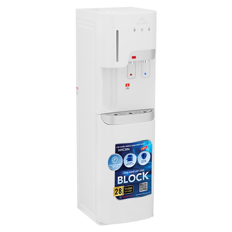 Cây nước nóng lạnh hút bình Hòa Phát HHC386 - Làm nóng nhanh với bình nóng 580W