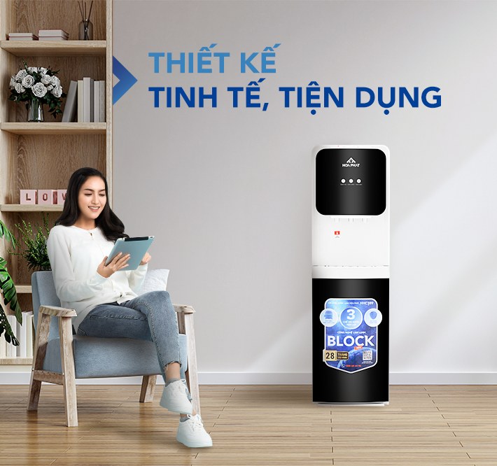 Cây nước nóng lạnh hút bình Hòa Phát HHC389 - Thiết kế hiện đại, bền đẹp