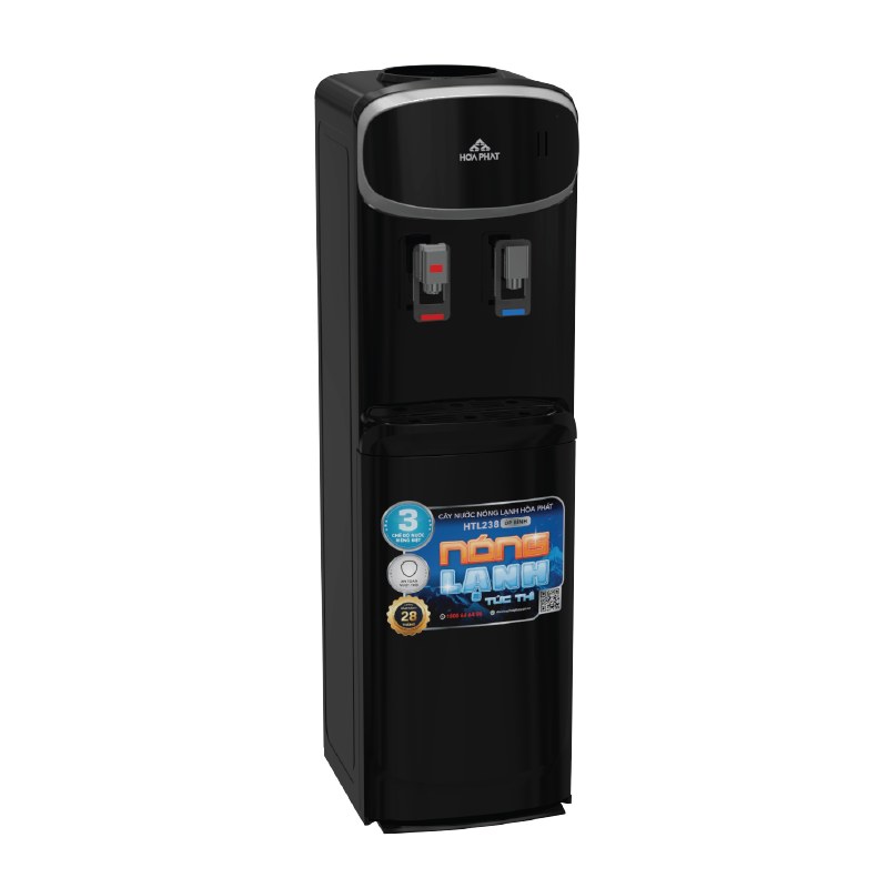 Cây nước nóng lạnh úp bình Hòa Phát HTL238 - Làm lạnh bằng chip điện tử, vận hành êm ái