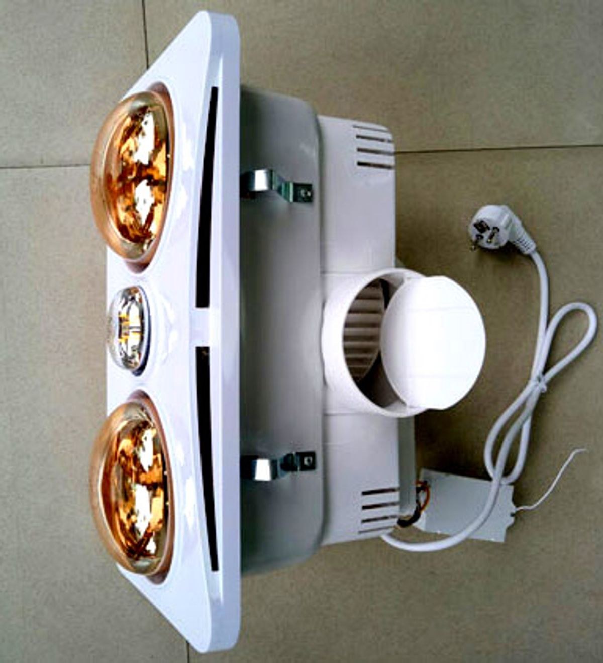 Đèn sưởi nhà tắm 2 bóng Braun Kohn âm trần kèm thông gió 550W BK02G - An toàn với chuẩn chống nước IPX4