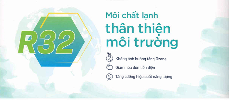 Sử dụng Gas R-32 - Điều hòa Daikin 1 chiều 17.100 BTU FTF50XV1V