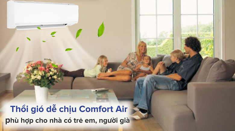 Chế độ gió thổi dễ chịu -Điều hòa Daikin 1 chiều 17.100 BTU FTF50XV1V