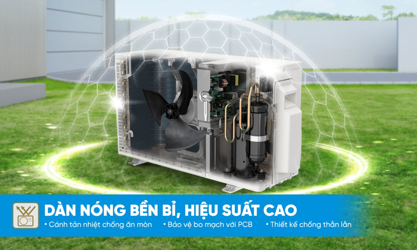 Điều hòa Daikin 1 chiều Inverter 9000 BTU FTKF25ZVMV - Thiết kế vỏ dàn nóng giảm khe hở ngăn chặn thằn lằn xâm nhập