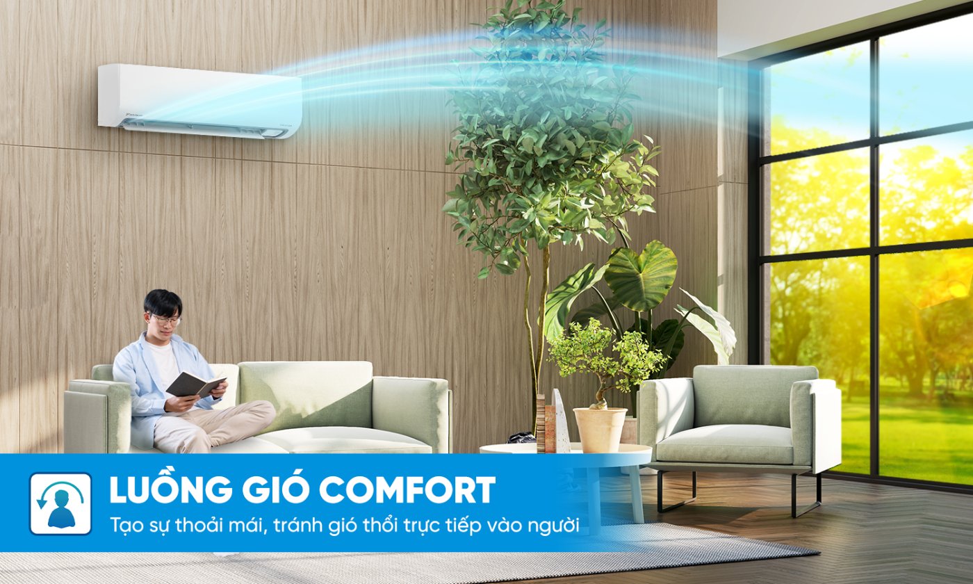 Điều hòa Daikin 18000 BTU 1 chiều Inverter FTKB50ZVMV - Luồng gió thoải mái, nhịp nhàng và êm ái