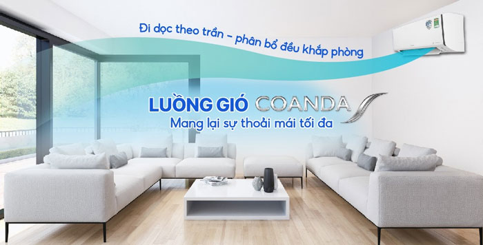 Luồng gió Coanda trên máy lạnh Daikin FTHF35XVMV 2 chiều Luồng gió Coanda trên máy lạnh Daikin FTHF35XVMV 2 chiều