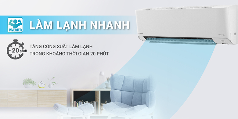 Điều hòa Daikin 2 chiều Inverter 24000BTU FTXM71XVMV - Powerful làm lạnh nhanh